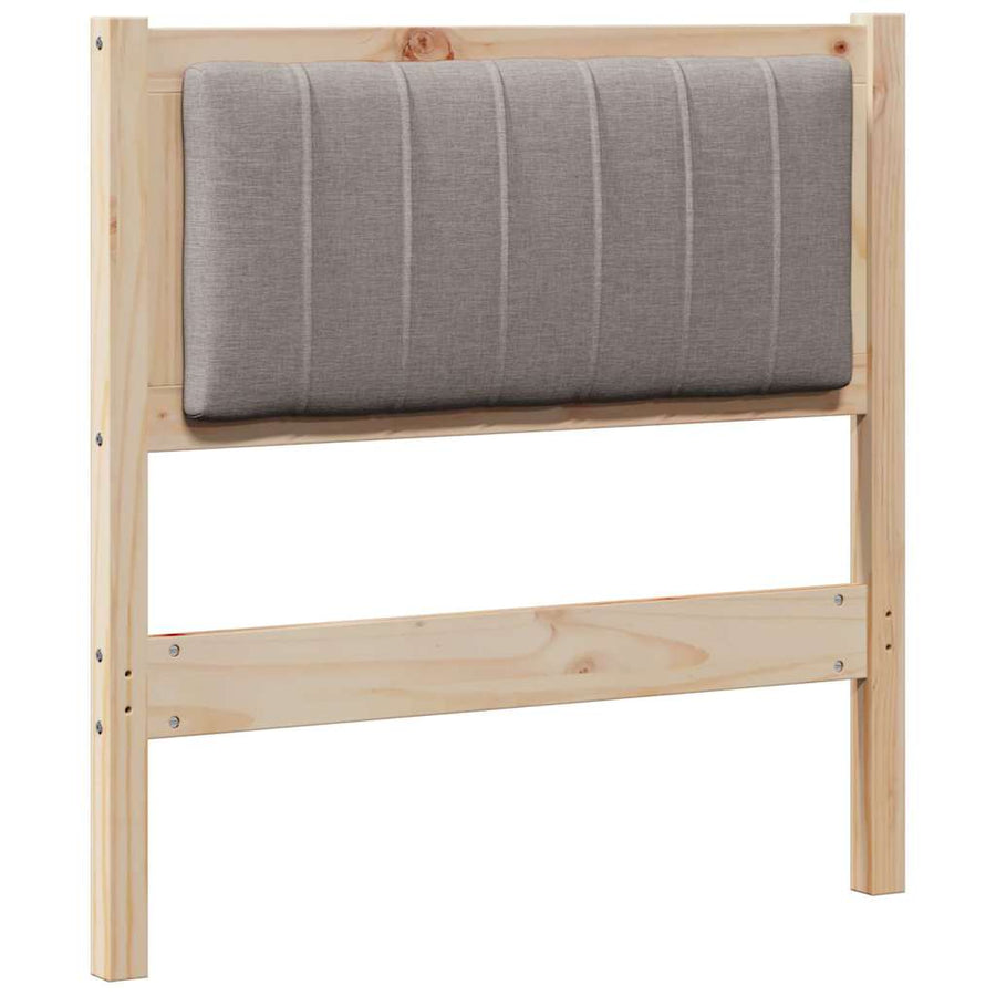 Gestoffeerd hoofdbord Bruin 80 cm Massief pijnhout en stof