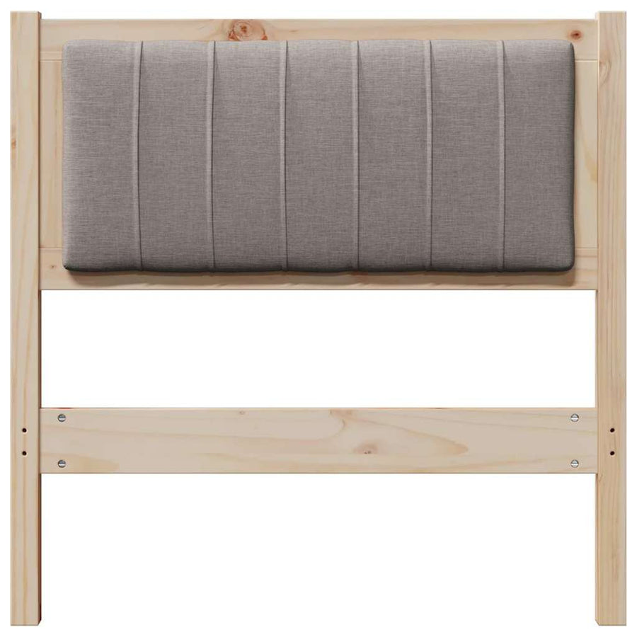 Gestoffeerd hoofdbord Bruin 80 cm Massief pijnhout en stof