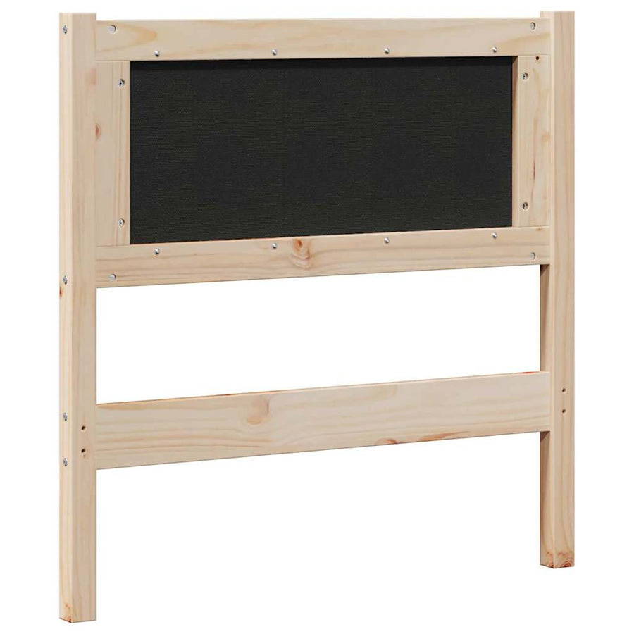 Gestoffeerd hoofdbord Bruin 75 cm Massief pijnhout en stof