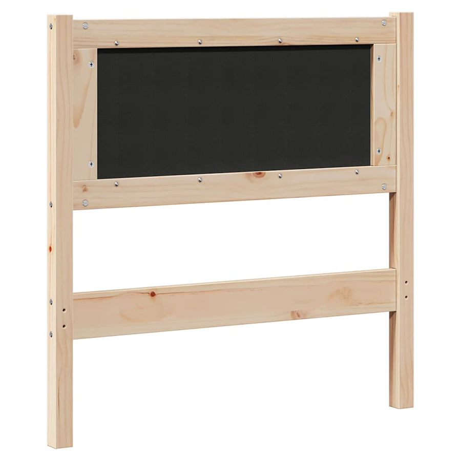 Gestoffeerd hoofdbord Bruin 75 cm Massief pijnhout en stof