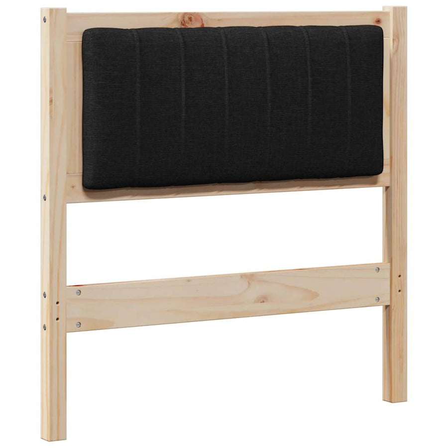 Gestoffeerd hoofdbord Bruin 75 cm Massief pijnhout en stof