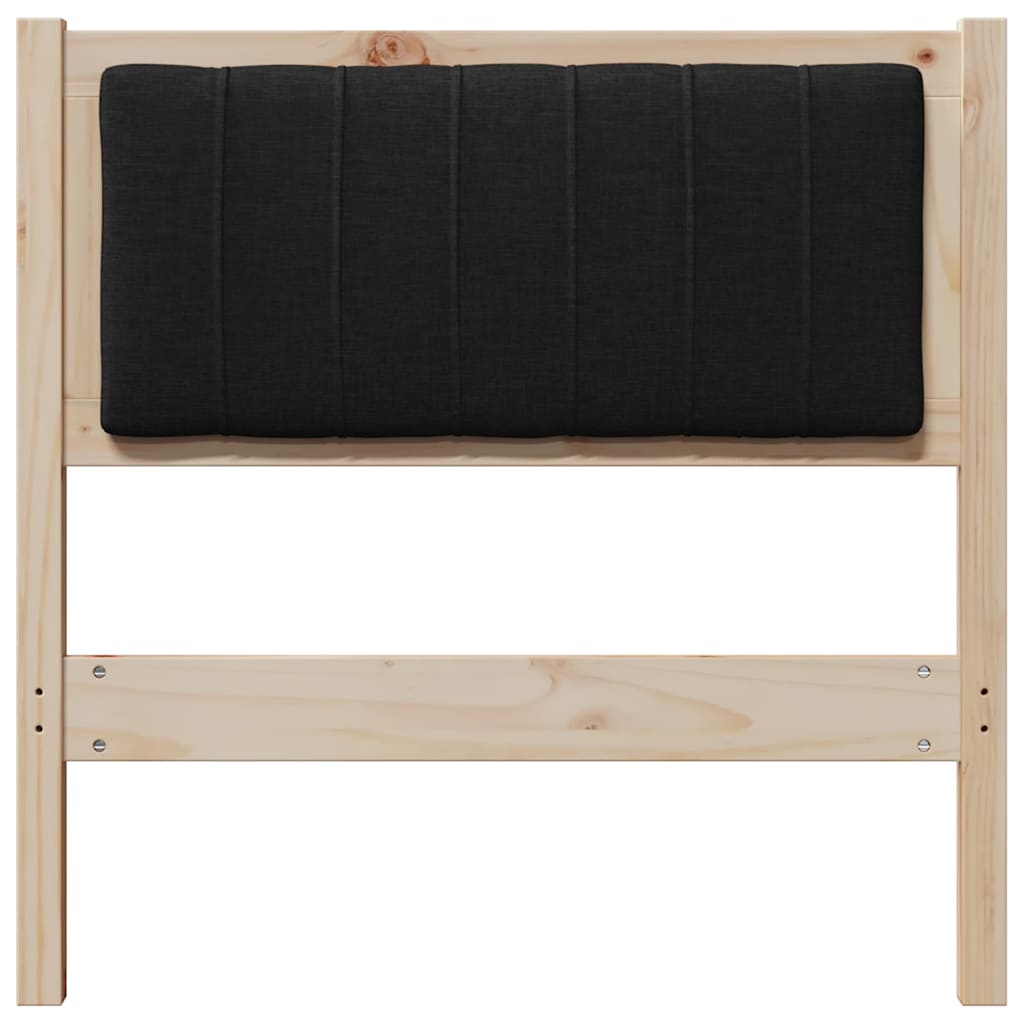 Gestoffeerd hoofdbord Bruin 75 cm Massief pijnhout en stof