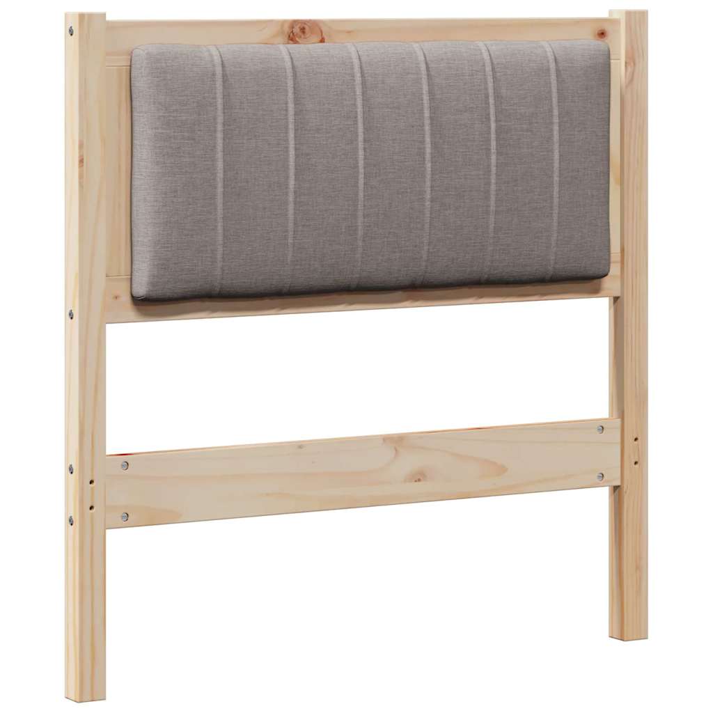 Gestoffeerd hoofdbord Bruin 75 cm Massief pijnhout en stof