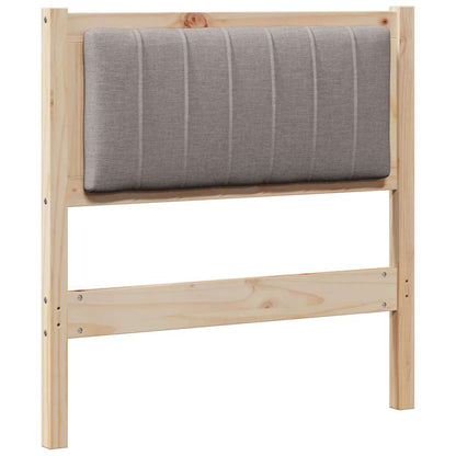Gestoffeerd hoofdbord Bruin 75 cm Massief pijnhout en stof