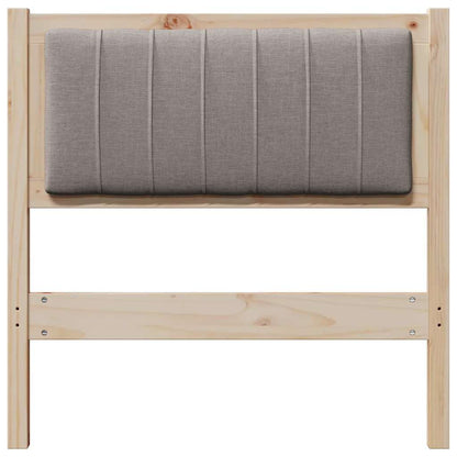 Gestoffeerd hoofdbord Bruin 75 cm Massief pijnhout en stof