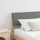 Upholstered Headboard Dark Grey 200 cm Solid Pine