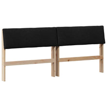 Gestoffeerd hoofdbord Zwart 200 cm Massief grenenhout