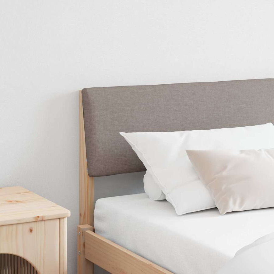Gestoffeerd hoofdbord Taupe 200 cm Massief grenenhout