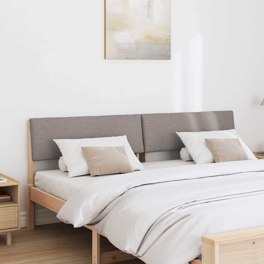 Gestoffeerd hoofdbord Taupe 200 cm Massief grenenhout