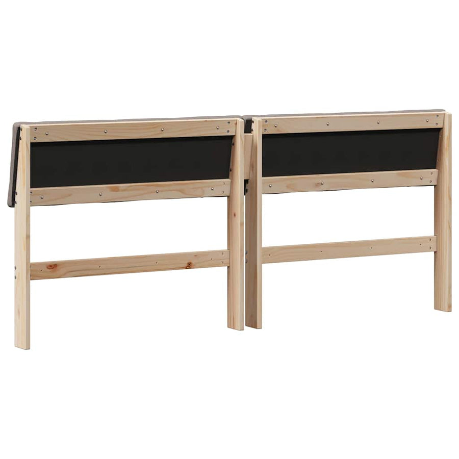 Gestoffeerd hoofdbord Taupe 200 cm Massief grenenhout
