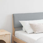 Upholstered headboard Light grey 180 cm Solid pine