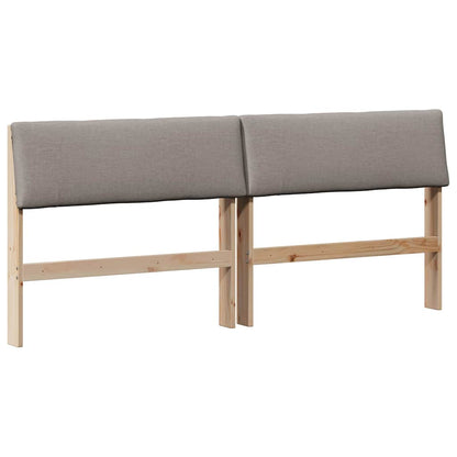 Gestoffeerd hoofdbord Taupe 180 cm Massief grenenhout