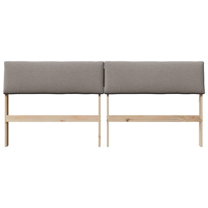 Gestoffeerd hoofdbord Taupe 180 cm Massief grenenhout