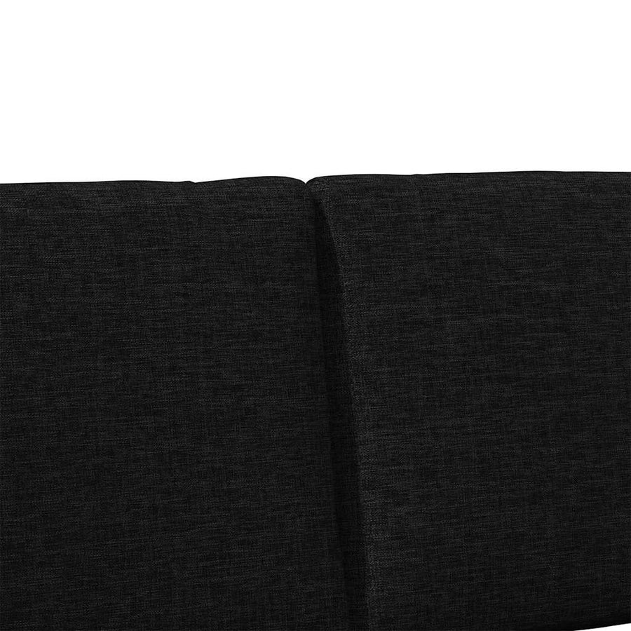 Gestoffeerd hoofdbord Zwart 160 cm Massief grenenhout