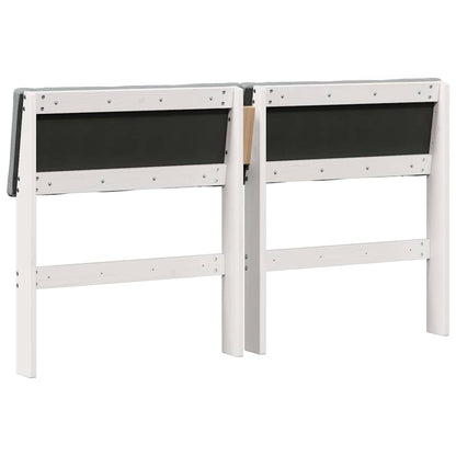 Gestoffeerd hoofdbord Lichtgrijs 160 cm Massief grenenhout