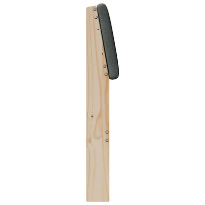Gestoffeerd hoofdbord Donkergrijs 135 cm Massief grenenhout
