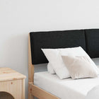 Upholstered Headboard Black 120 cm Solid Pine