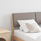 Upholstered Headboard Taupe 120 cm Solid Pinewood