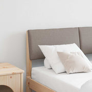 Hoofdbord 120 cm massief grenenhout taupe