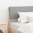 Upholstered Headboard Light Gray 100 cm Solid Pine
