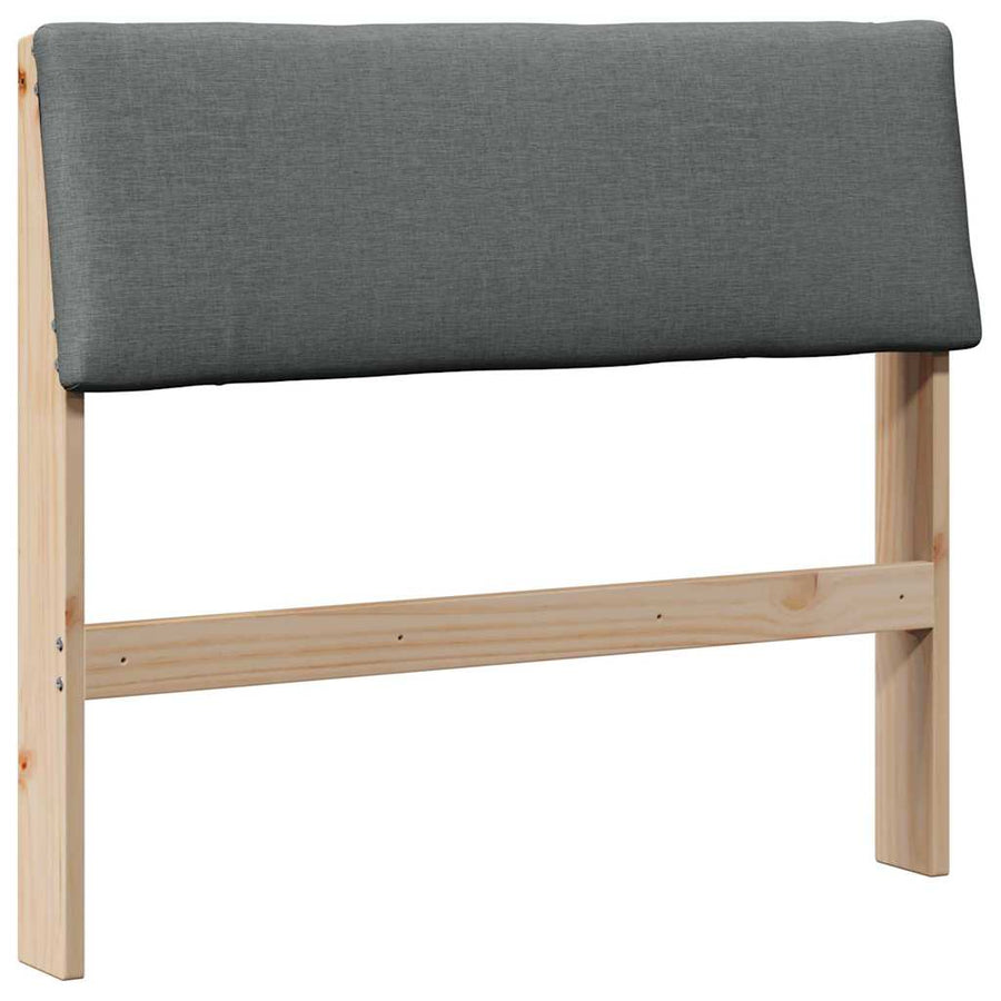 Gestoffeerd hoofdbord Donkergrijs 100 cm Massief grenenhout