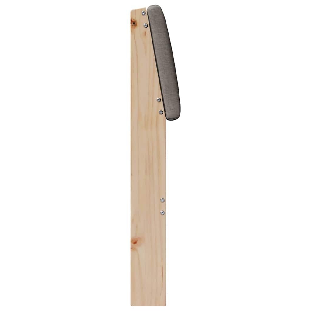 Gestoffeerd hoofdbord Taupe 100 cm Massief grenenhout