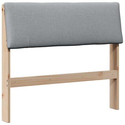 Gestoffeerd hoofdbord Lichtgrijs 90 cm Massief grenenhout
