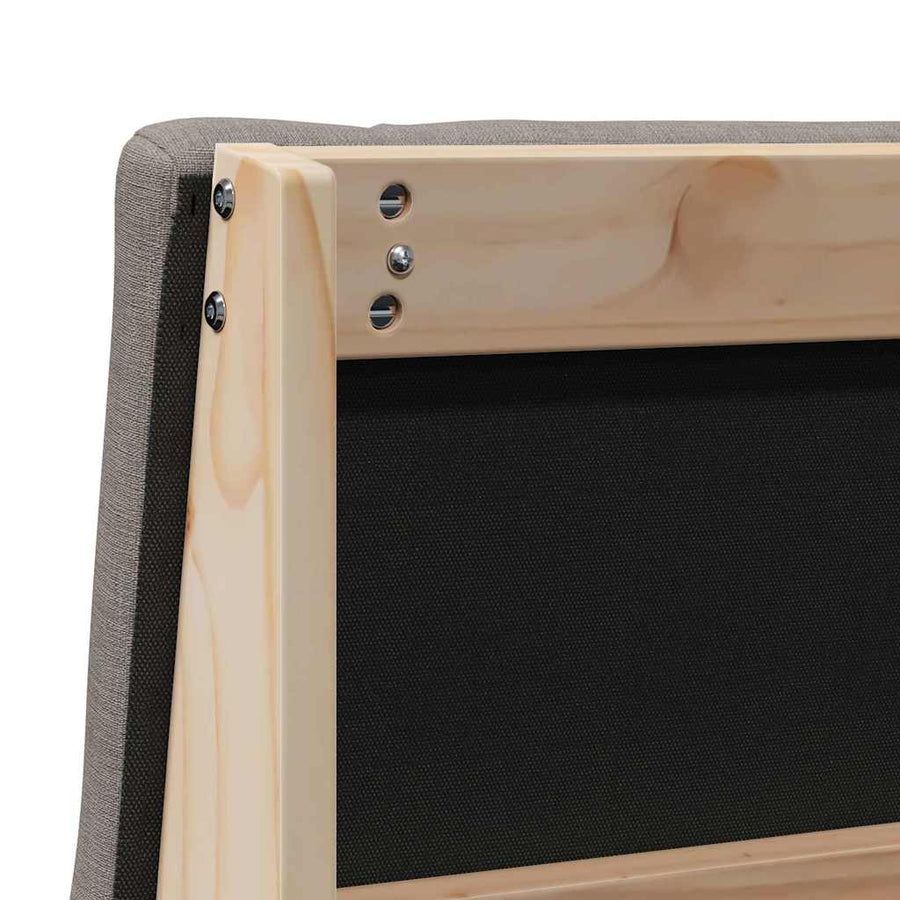 Gestoffeerd hoofdbord Taupe 90 cm Massief grenenhout
