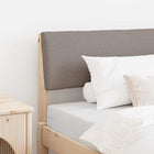 Upholstered Headboard Taupe 90 cm Solid Pine Wood