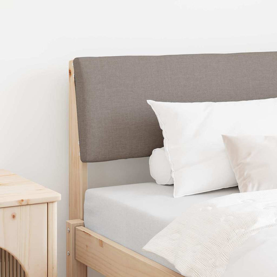 Gestoffeerd hoofdbord Taupe 90 cm Massief grenenhout