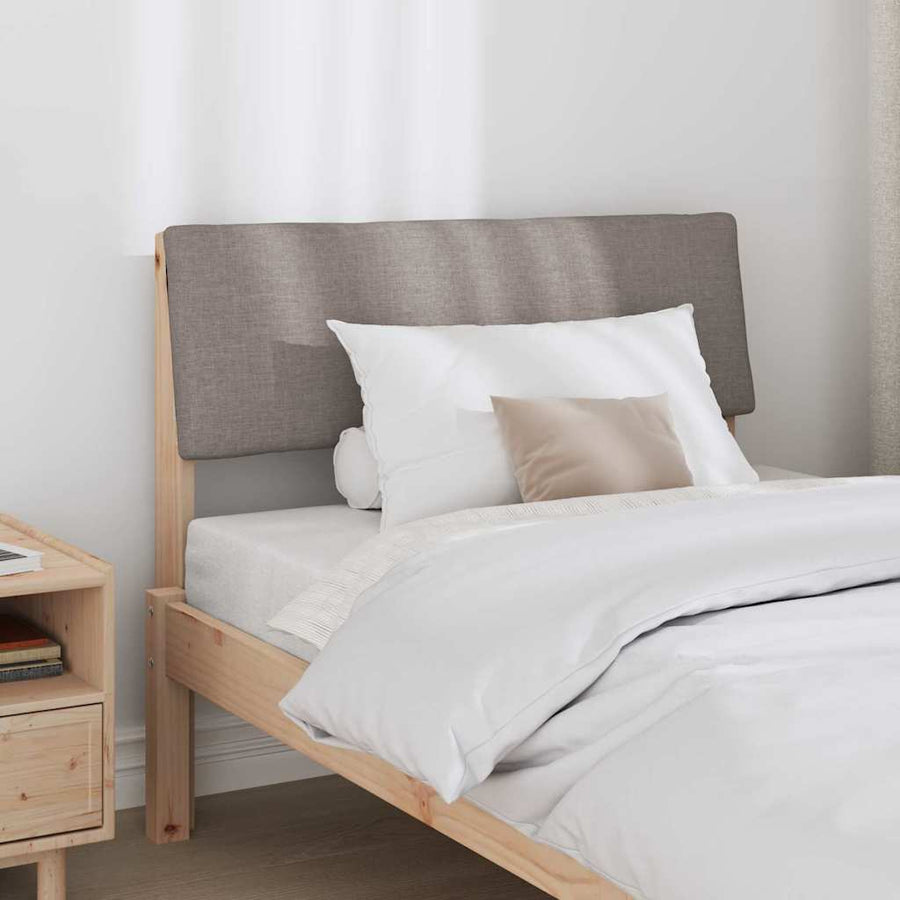 Gestoffeerd hoofdbord Taupe 90 cm Massief grenenhout
