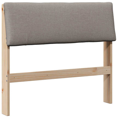 Gestoffeerd hoofdbord Taupe 90 cm Massief grenenhout
