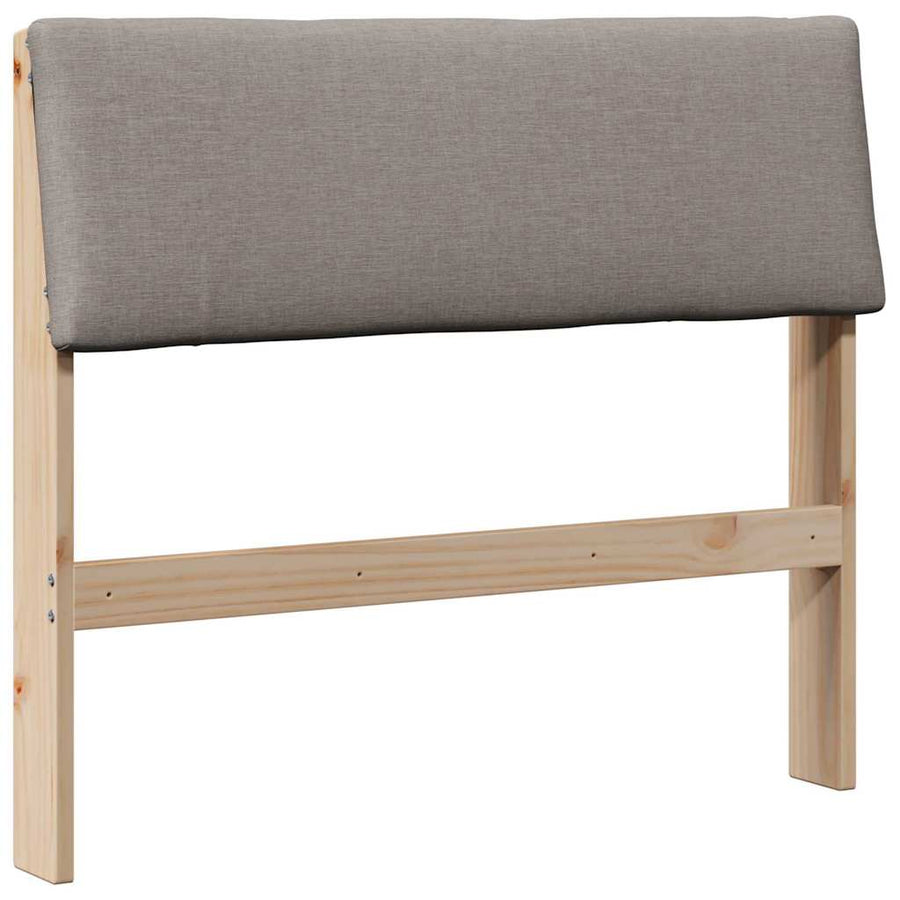 Gestoffeerd hoofdbord Taupe 90 cm Massief grenenhout