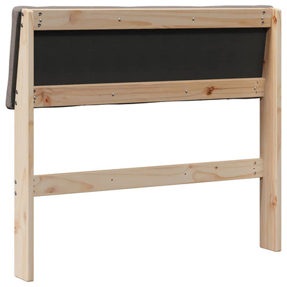 Gestoffeerd hoofdbord Taupe 90 cm Massief grenenhout