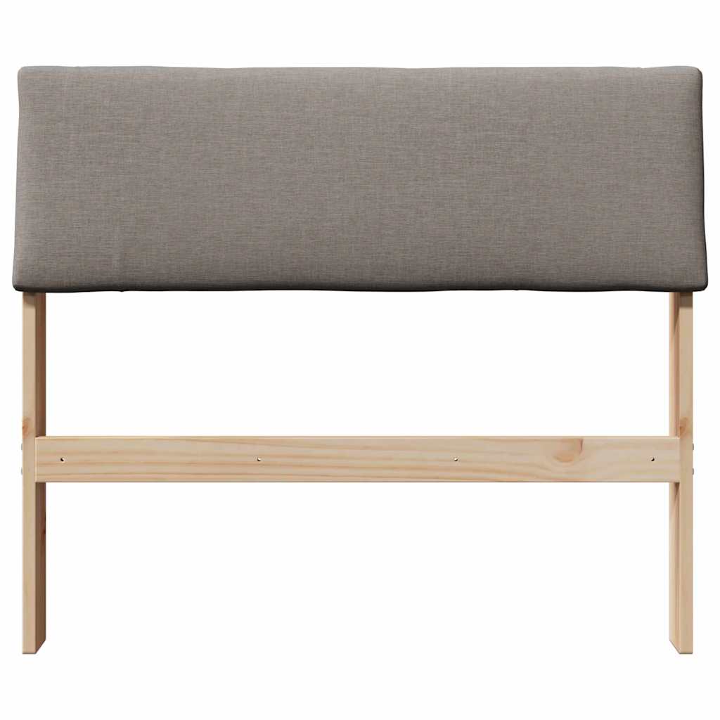 Gestoffeerd hoofdbord Taupe 90 cm Massief grenenhout
