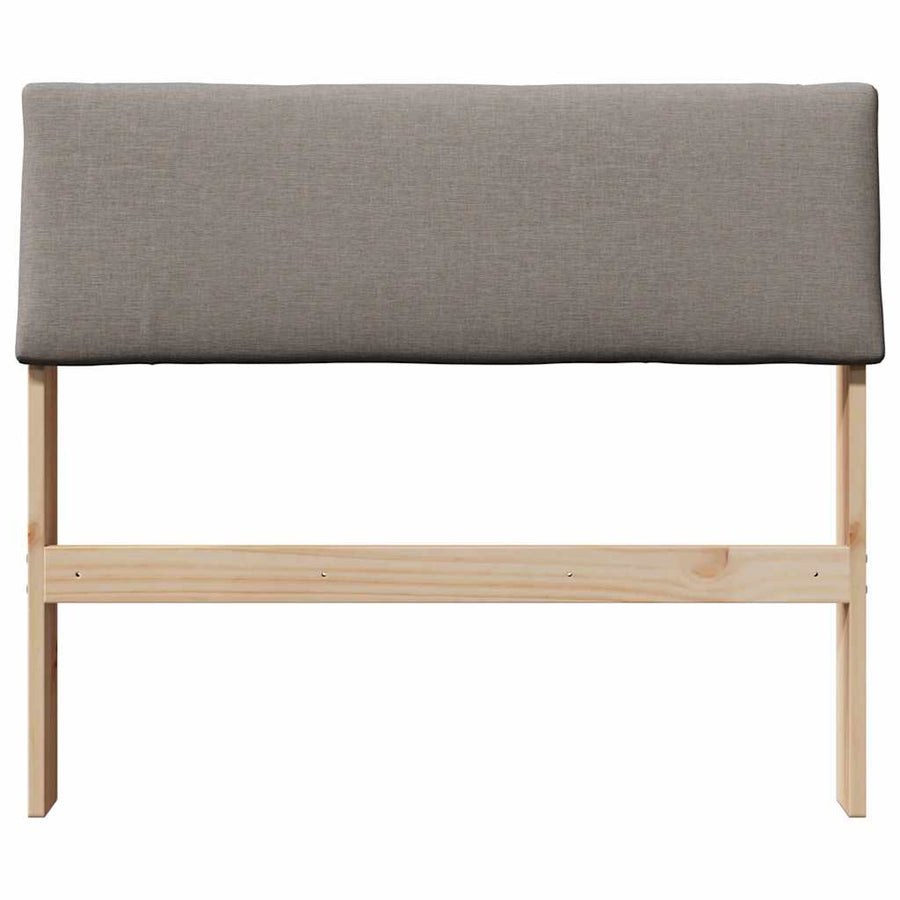 Gestoffeerd hoofdbord Taupe 90 cm Massief grenenhout
