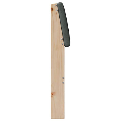 Gestoffeerd hoofdbord Donkergrijs 80 cm Massief grenenhout