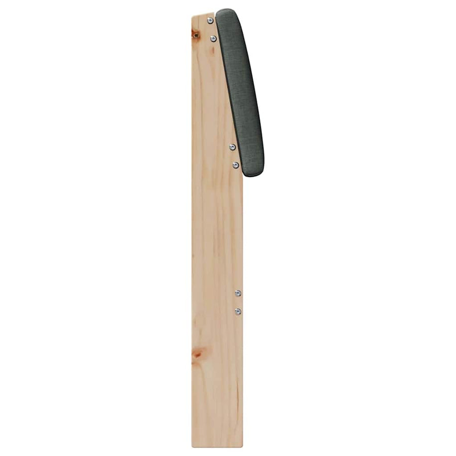 Gestoffeerd hoofdbord Donkergrijs 80 cm Massief grenenhout
