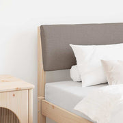 Hoofdbord 80 cm massief grenenhout taupe