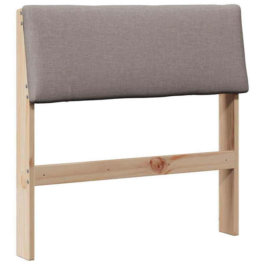 Gestoffeerd hoofdbord Taupe 80 cm Massief grenenhout