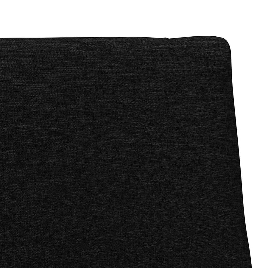 Gestoffeerd hoofdbord Zwart 75 cm Massief grenenhout
