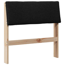 Gestoffeerd hoofdbord Zwart 75 cm Massief grenenhout