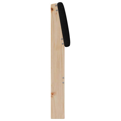 Gestoffeerd hoofdbord Zwart 75 cm Massief grenenhout