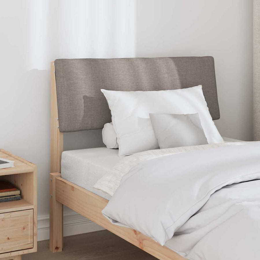 Gestoffeerd hoofdbord Taupe 75 cm Massief grenenhout