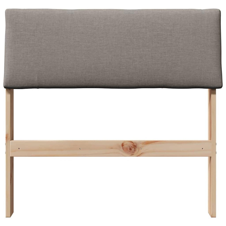 Gestoffeerd hoofdbord Taupe 75 cm Massief grenenhout