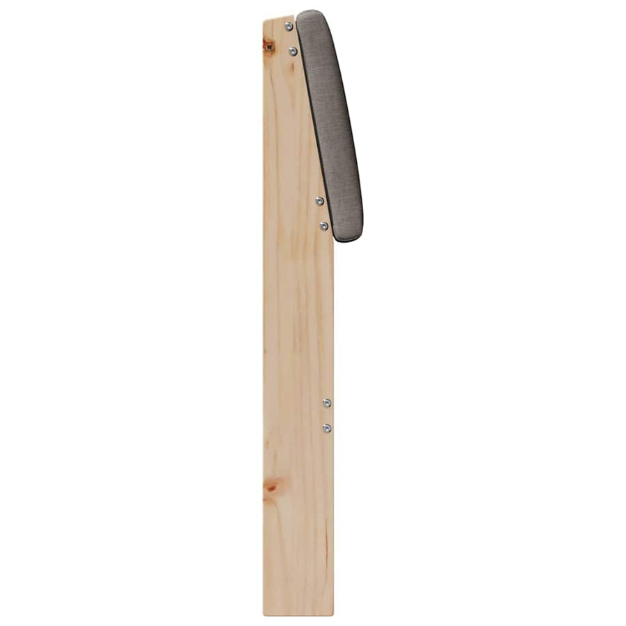 Gestoffeerd hoofdbord Taupe 75 cm Massief grenenhout