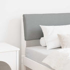 Upholstered Headboard Light Grey 75 cm Solid Pine
