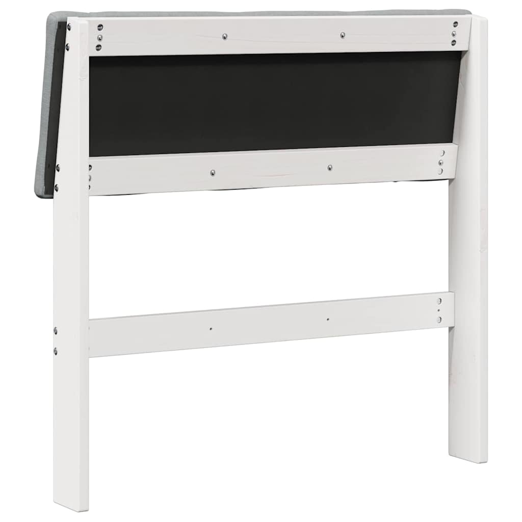 Gestoffeerd hoofdbord Lichtgrijs 75 cm Massief grenenhout