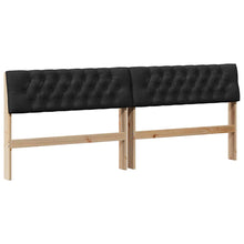 Gestoffeerd hoofdbord Zwart 200 cm Massief grenenhout