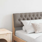 Hoofdbord 200 cm massief grenenhout taupe